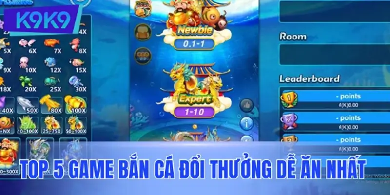 Top 5 game bắn cá đổi thưởng dễ ăn nhất